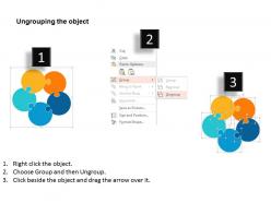 Roman digits on circles for process flow flat powerpoint design