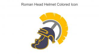 Roman Head Helmet Colored Icon In Powerpoint Pptx Png And Editable Eps Format