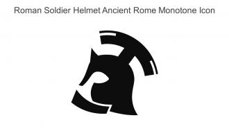 Roman Soldier Helmet Ancient Rome Monotone Icon In Powerpoint Pptx Png And Editable Eps Format