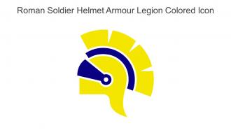 Roman Soldier Helmet Armour Legion Colored Icon In Powerpoint Pptx Png And Editable Eps Format