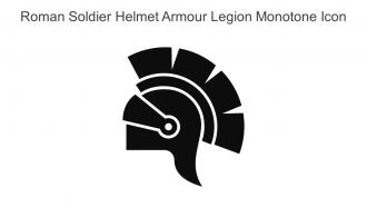 Roman Soldier Helmet Armour Legion Monotone Icon In Powerpoint Pptx Png And Editable Eps Format