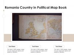 Romania country in political map book