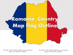 Romania Country Map Flag Outline