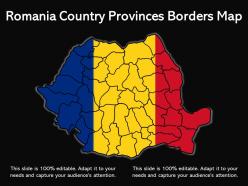 Romania country provinces borders map