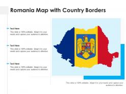 Romania map with country borders