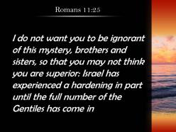 Romans 11 25 israel has experienced a hardening powerpoint church sermon