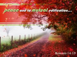 Romans 14 19 peace and to mutual edification powerpoint church sermon