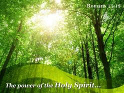 Romans 15 13 the power of the holy spirit powerpoint church sermon