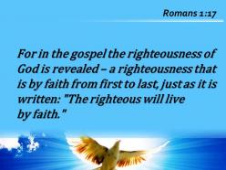 Romans 1 17 the righteous will live powerpoint church sermon