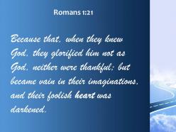 Romans 1 21 god nor gave thanks powerpoint church sermon