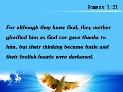 Romans 1 21 their foolish hearts were darkened powerpoint church sermon