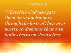 Romans 1 24 their bodies with one another powerpoint church sermon