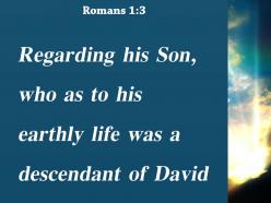 Romans 1 3 life was a descendant of david powerpoint church sermon