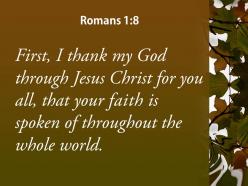 Romans 1 8 your faith is being reported powerpoint church sermon
