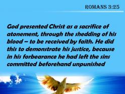 Romans 3 25 god presented christ as a sacrifice powerpoint church sermon