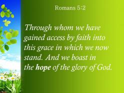 Romans 5 2 the hope of the glory of powerpoint church sermon
