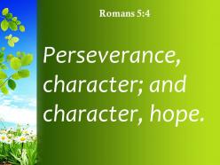 Romans 5 4 perseverance character and character hope powerpoint church sermon