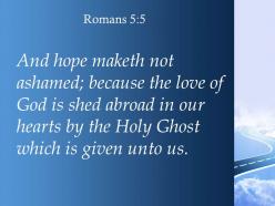 Romans 5 5 the holy spirit who has been powerpoint church sermon