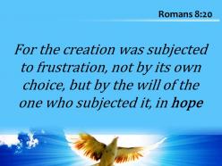 Romans 8 20 the one who subjected it in powerpoint church sermon