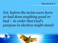 Romans 9 11 god purpose in election might stand powerpoint church sermon