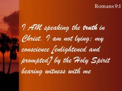 Romans 9 1 my conscience confirms it through powerpoint church sermon