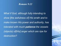 Romans 9 22 the objects of his wrath powerpoint church sermon