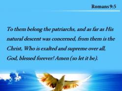 Romans 9 5 god over all forever praised powerpoint church sermon