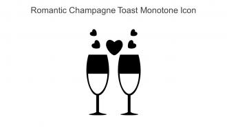 Romantic Champagne Toast Monotone Icon In Powerpoint Pptx Png And Editable Eps Format