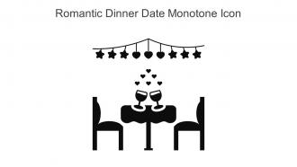Romantic Dinner Date Monotone Icon In Powerpoint Pptx Png And Editable Eps Format