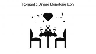 Romantic Dinner Monotone Icon In Powerpoint Pptx Png And Editable Eps Format