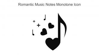Romantic Music Notes Monotone Icon In Powerpoint Pptx Png And Editable Eps Format
