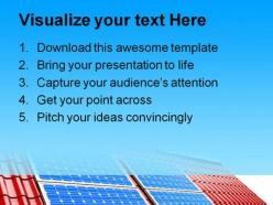 Roof solar panels technology powerpoint templates and powerpoint backgrounds 0211