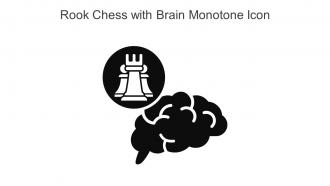 Rook Chess With Brain Monotone Icon In Powerpoint Pptx Png And Editable Eps Format