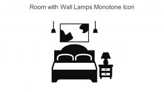 Room With Wall Lamps Monotone Icon In Powerpoint Pptx Png And Editable Eps Format