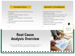 Root cause analysis overview core areas ppt powerpoint presentation layouts layouts