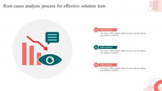 Root Cause Analysis Process For Effective Solution Icon