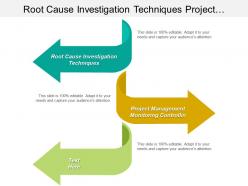 Root cause investigation techniques project management monitoring controllin cpb