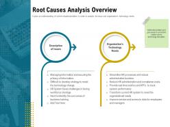 Root causes analysis overview meet ppt powerpoint slides download