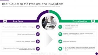 Root Causes To The Problem And Its Solutions How To Achieve ISO 9001 Certification Ppt Portrait