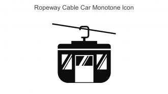 Ropeway Cable Car Monotone Icon In Powerpoint Pptx Png And Editable Eps Format