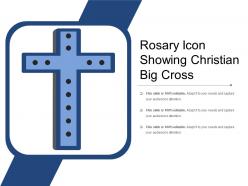 Rosary icon showing christian big cross