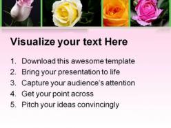 Rose collage beauty powerpoint backgrounds and templates 0111
