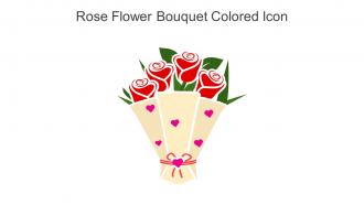 Rose Flower Bouquet Colored Icon In Powerpoint Pptx Png And Editable Eps Format