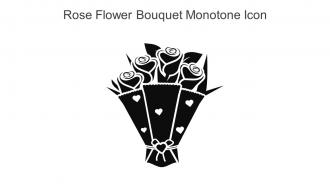 Rose Flower Bouquet Monotone Icon In Powerpoint Pptx Png And Editable Eps Format