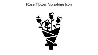 Rose Flower Monotone Icon In Powerpoint Pptx Png And Editable Eps Format