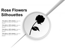 Rose flowers silhouettes powerpoint layout
