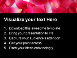Rose petals beauty powerpoint templates and powerpoint backgrounds 0311