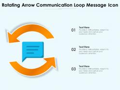 Rotating arrow communication loop message icon