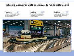 Rotating conveyer belt on arrival to collect baggage