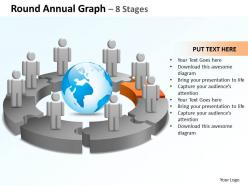 Round annual graph 8 stages powerpoint diagrams presentation slides graphics 0912